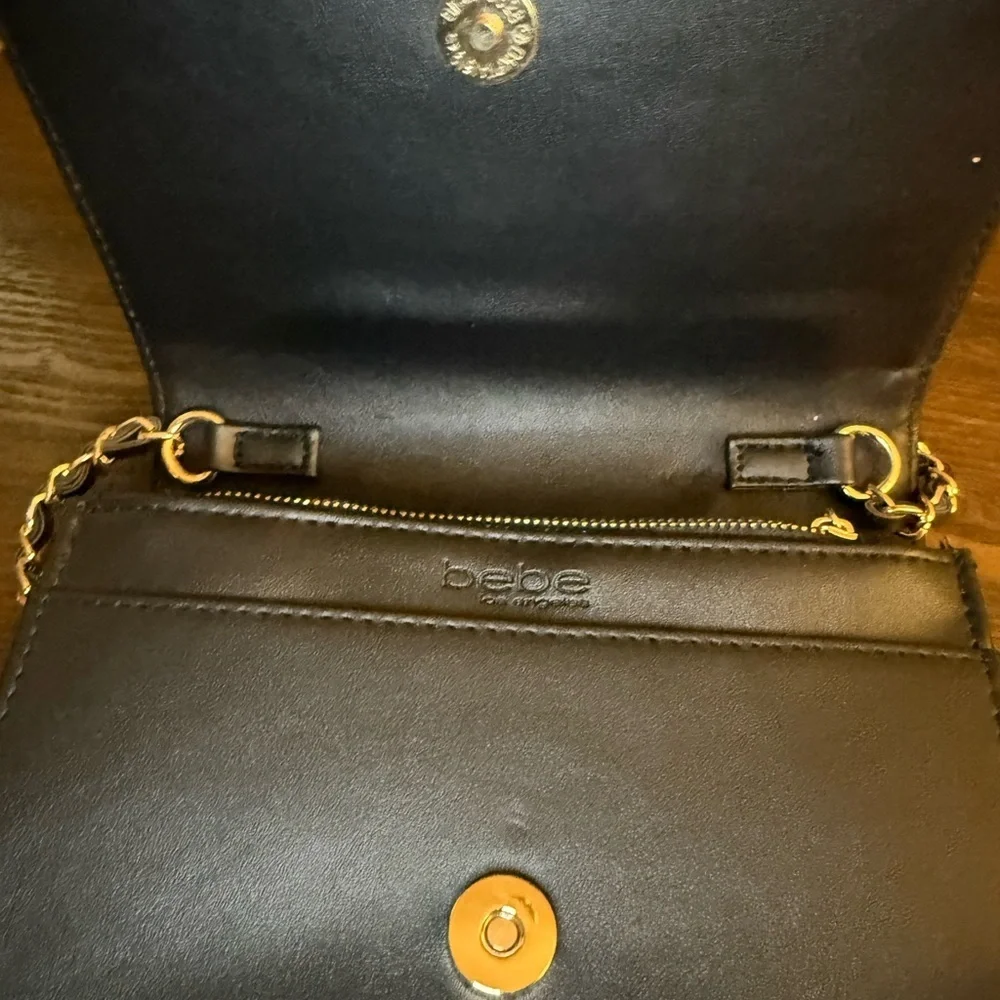 bebe Black Quilted Crossbody Bag